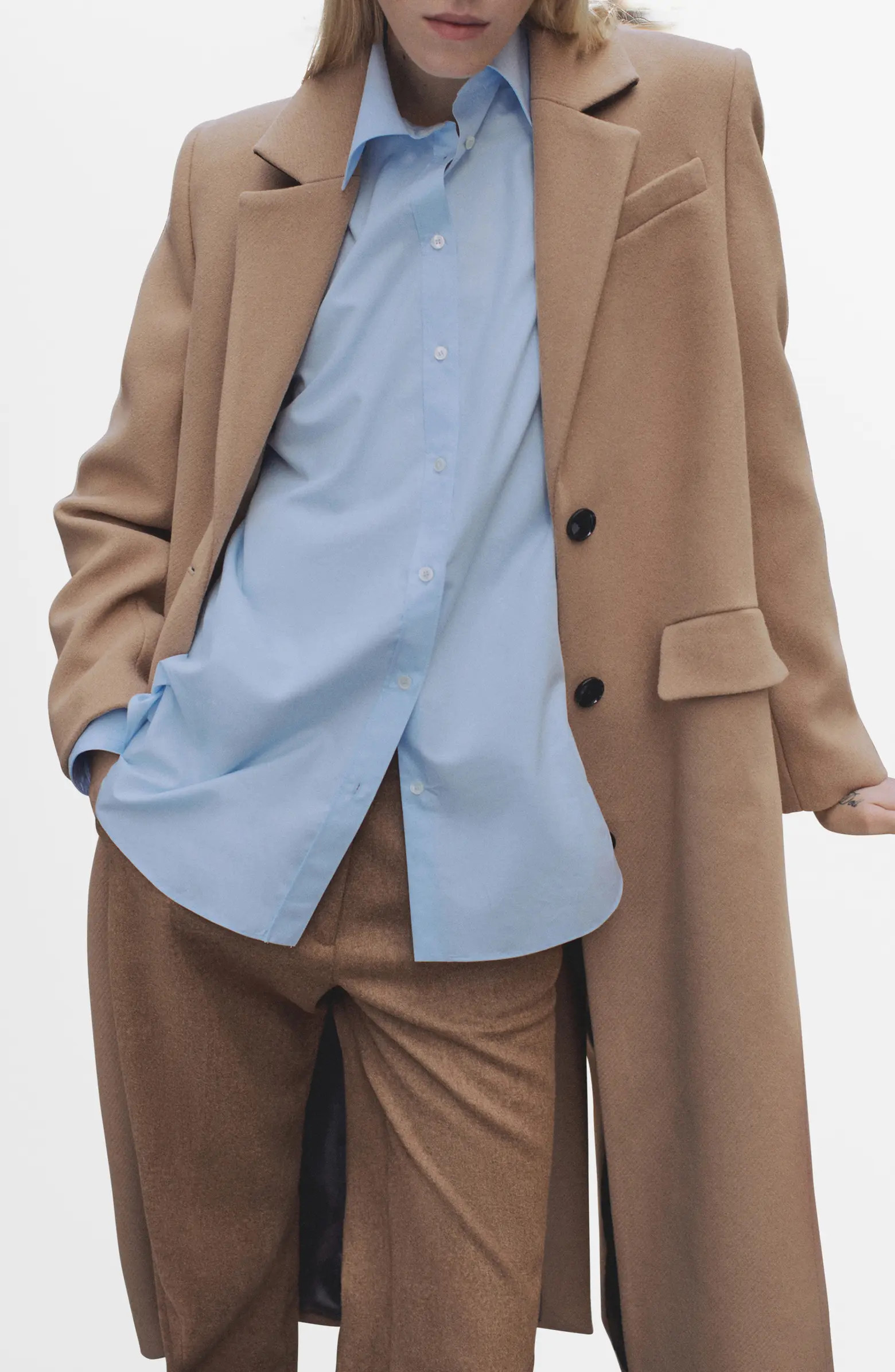 Tailored Wool Blend Coat | Nordstrom