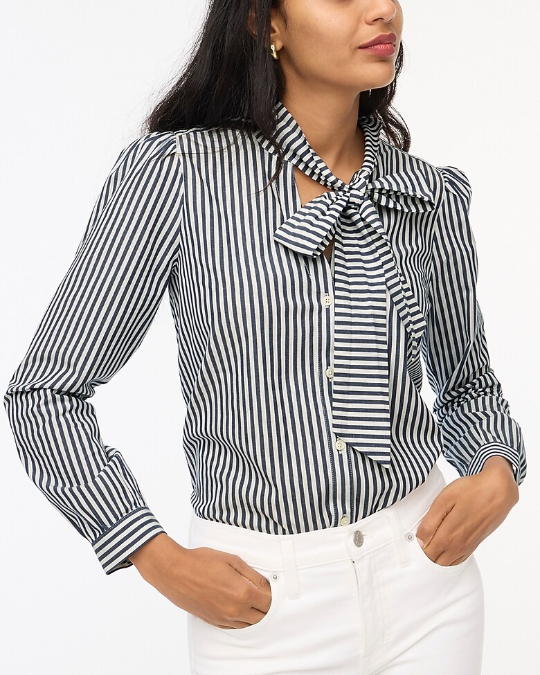 Bow tie-neck top | J.Crew Factory