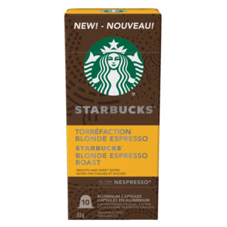 Nespresso Starbucks Blonde Espresso Roast Coffee Capsules, 53-g, 10-pk | Canadian Tire