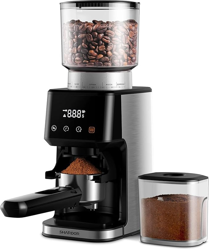 SHARDOR Conical Burr Espresso Coffee Grinder Electric with Precision Timer 2.0, Touchscreen Adjus... | Amazon (US)