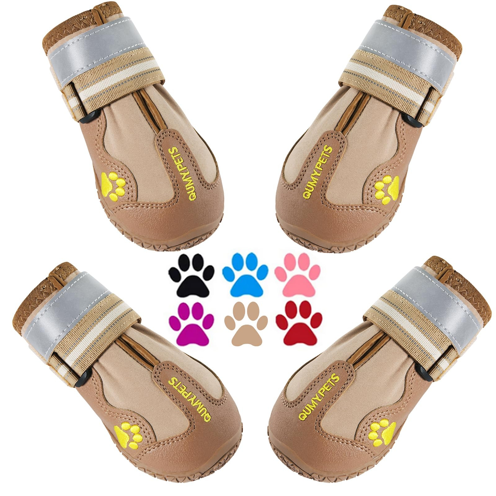 QUMY Dog Shoes for Large Dogs, Medium Dog Boots & Paw Protectors for Winter Snowy Day, Summer Hot... | Amazon (US)