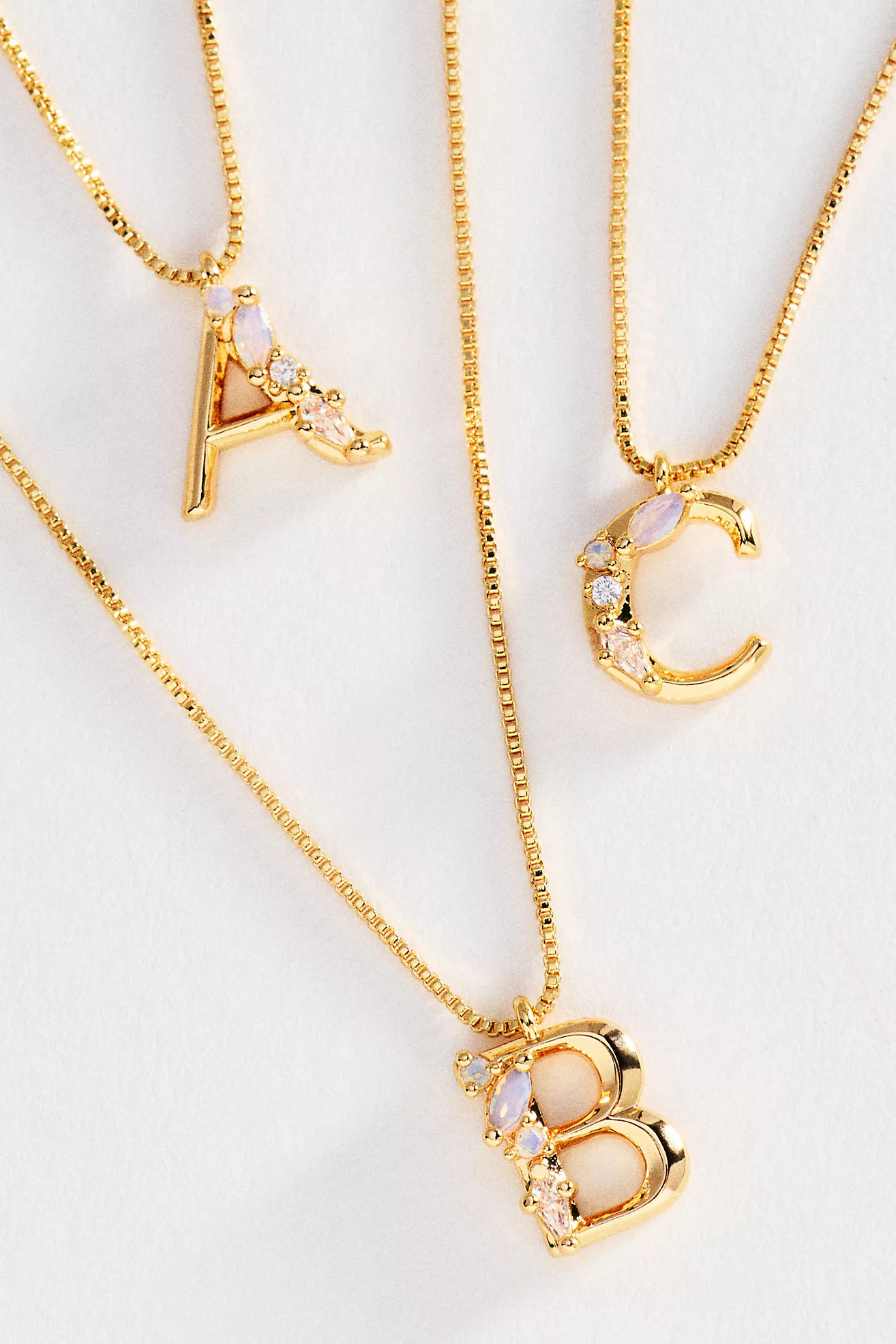 Crystal Monogram Necklace | Anthropologie (US)