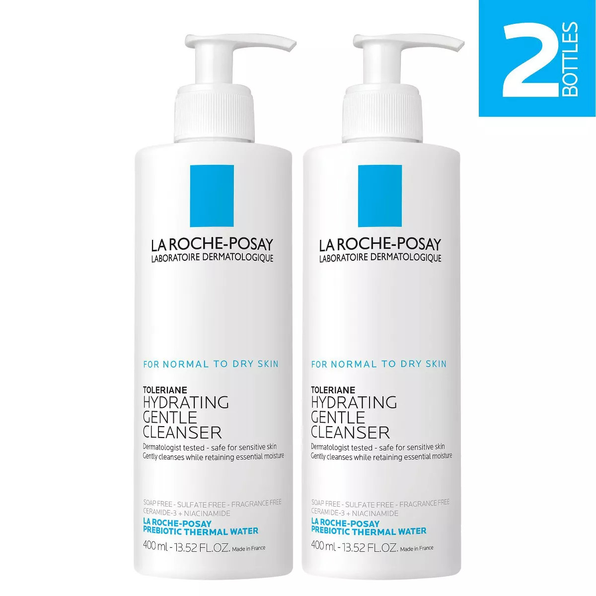La Roche Posay 2 Pack/13.5 fl oz Each Toleriane Hydrating Gentle Face Wash with Ceramide for Norm... | Target