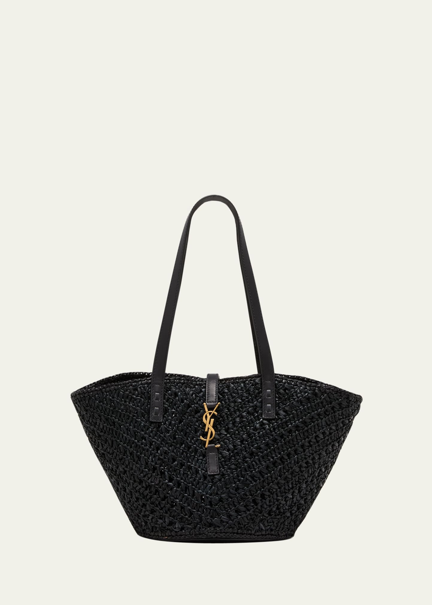 Saint Laurent Panier Small YSL Tote Bag in Raffia | Bergdorf Goodman
