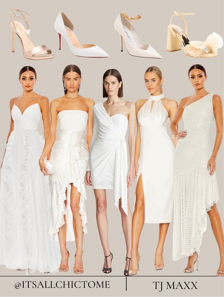 Designer White dresses and bridal attire for a fraction of the cost at TJ Maxx! Save hundreds of dollars!! Bride, wedding, shower 

#LTKfindsunder100 #LTKstyletip #LTKwedding