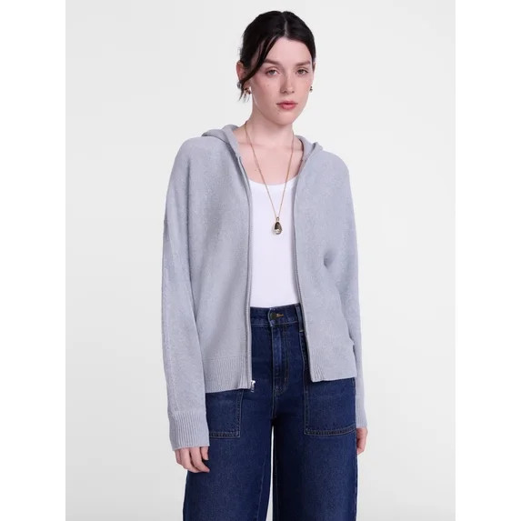 Scenario Women's and Women's Plus Full Zip Hoodie Sweater, Sizes XS-4X | Walmart (US)