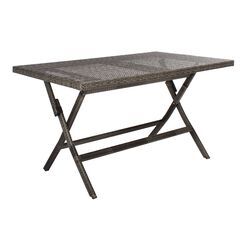 Beer Garden Wood and Metal Folding Outdoor Dining Table | World Market