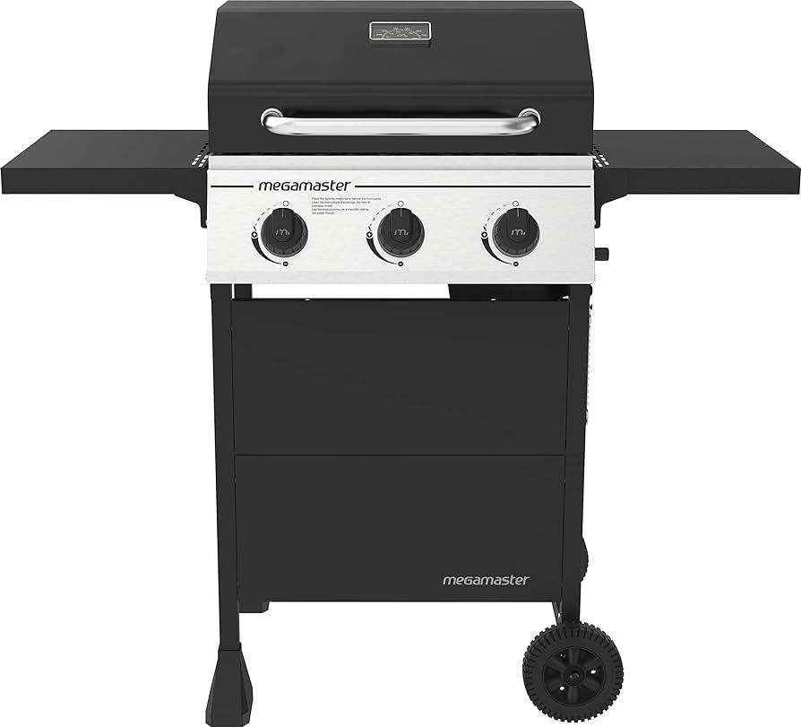 3-Burner Propane Gas Grill with 2 Foldable Side Tables, 30000 BTUs, Perfect for Camping, Outdoor ... | Amazon (US)