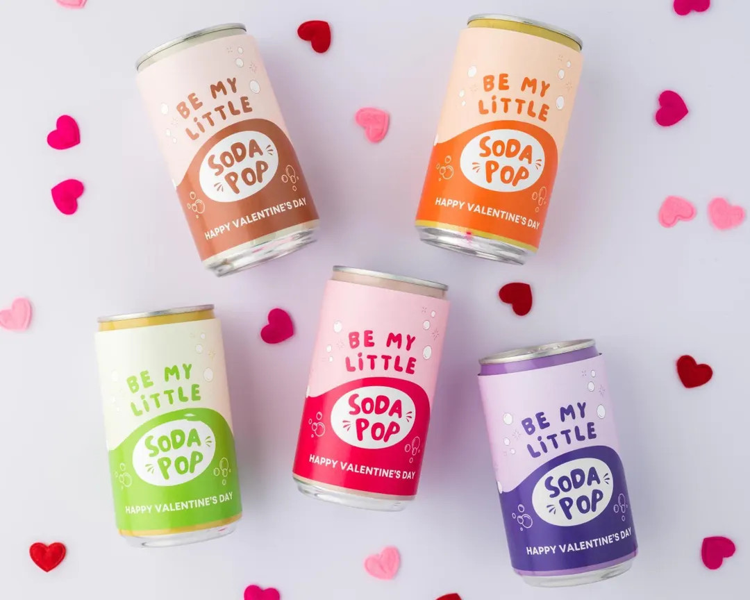 Be My Little Soda Pop Valentine Wrapper, Mini Soda Can Wrap Printable, Non Candy Classroom Valent... | Etsy (US)