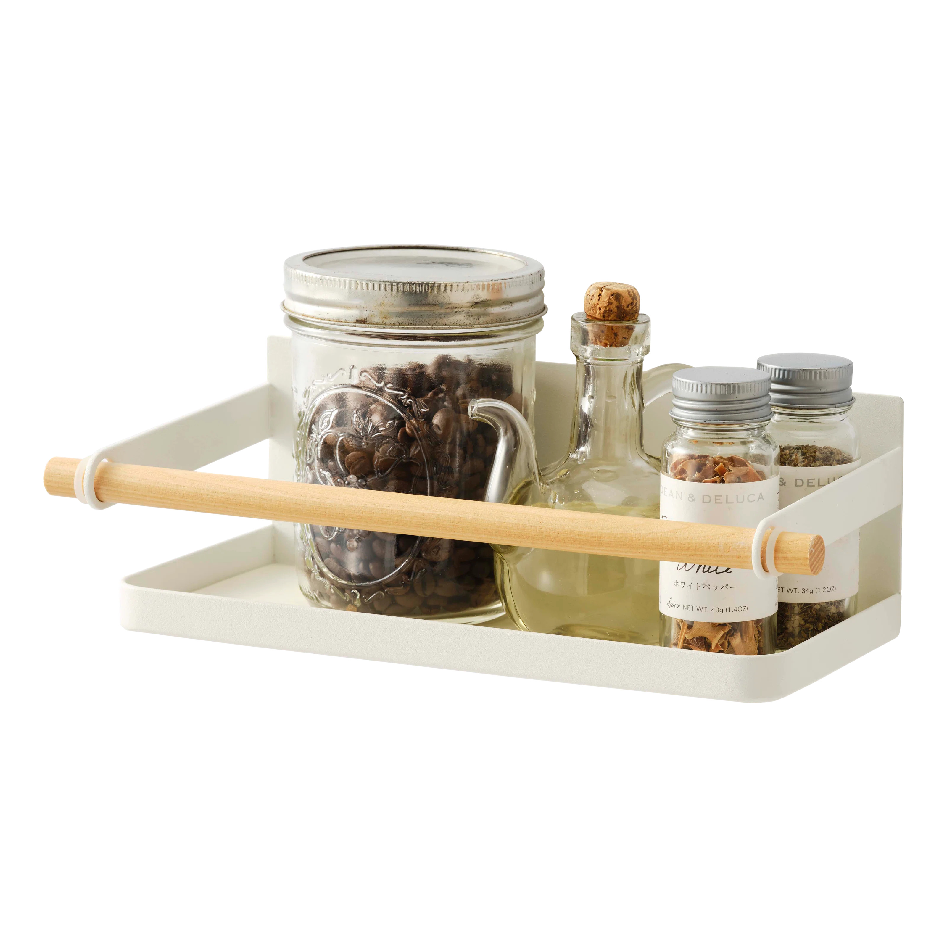 Yamazaki Home Tosca Magnetic Spice Storage Rack Organizer For Fridge - Steel + Wood | Wayfair North America