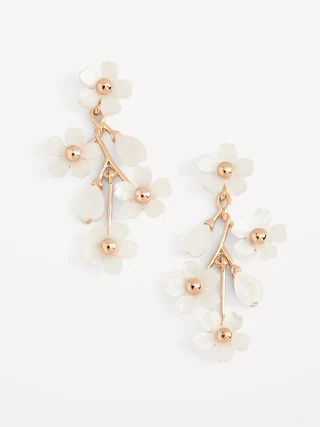 Gold-Tone Floral and Leaf Drop Earrings for Women | Old Navy (US)