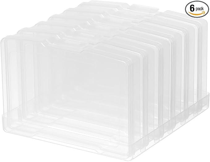 novelinks Clear 4"x6" Photo Storage Boxes – 6 Pack Plastic Photo Organizer Cases with Lids, Pic... | Amazon (US)