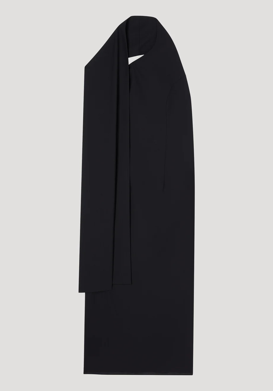 open back scarf dress | black | Rohe