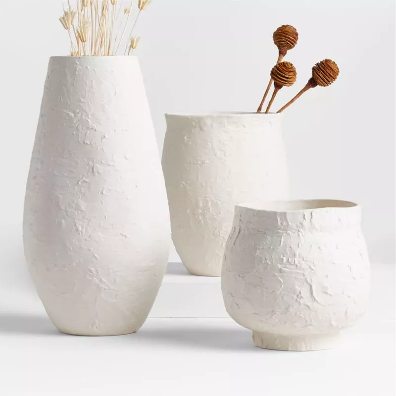 Textured Ceramic Vase White - … curated on LTK