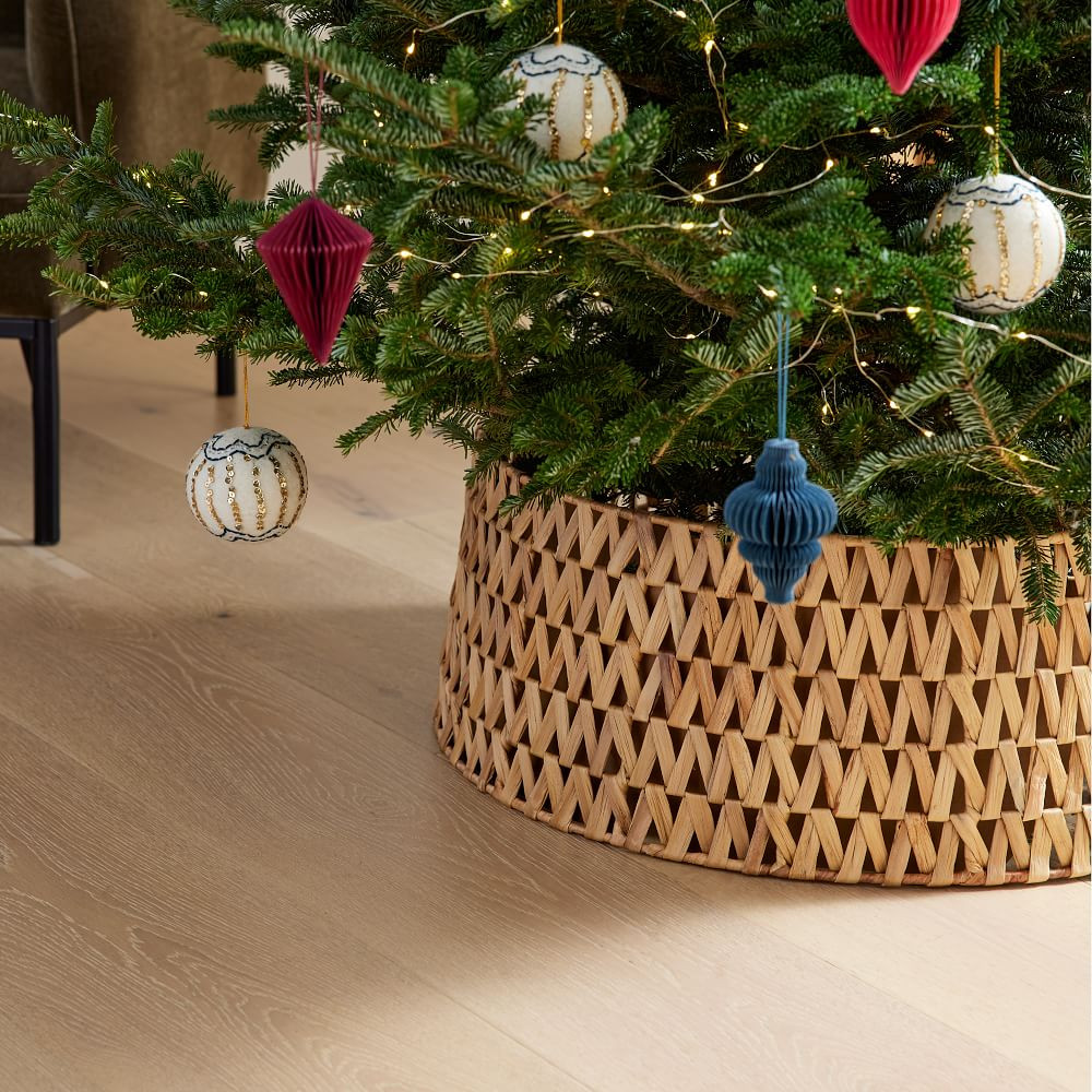 Open Weave Zig Zag Tree Collar - Natural | West Elm (US)