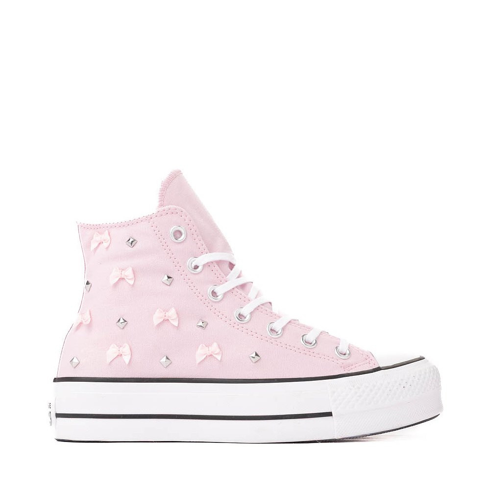 Womens Converse Chuck Taylor All Star Lift Bows & Studs High-Top Sneaker - Pink Frosting | Journeys