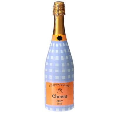 Lavender Haze Picnic Gingham Champagne Bottle Wrap | Beau Bottles
