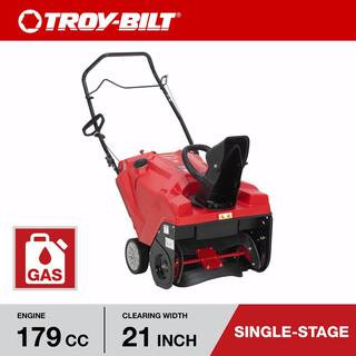 Troy-Bilt Squall 21 in. 179 cc Single-Stage Gas Snow Blower with Electric Start and E-Z Chute Con... | The Home Depot