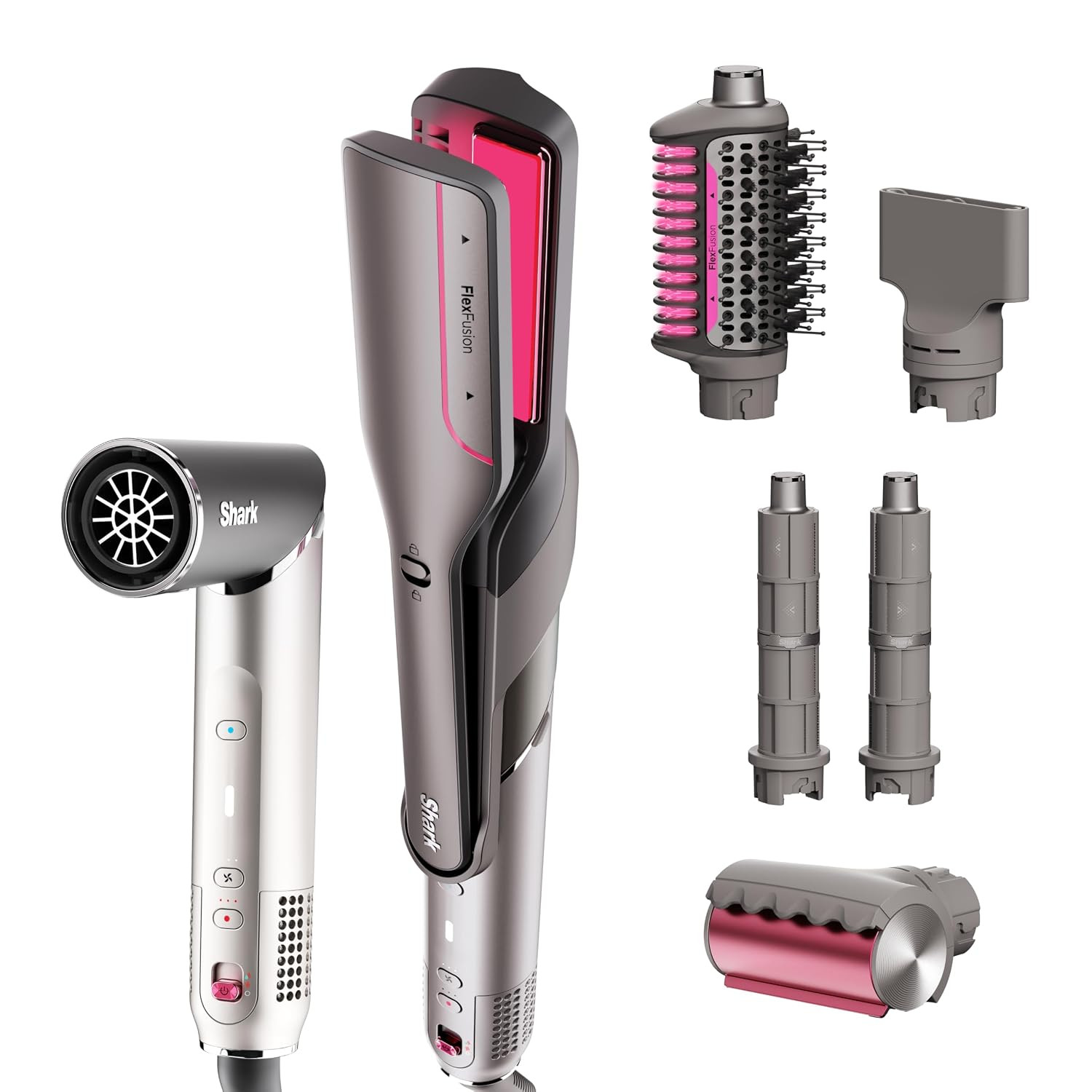 Shark FlexFusion Ceramic Air Styler, Straightener, Metallic Mist, HD651S | Amazon (US)