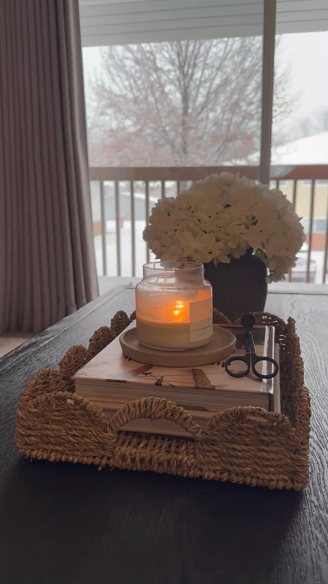 Tray, clay vase, hydrangea stems, candle dish, wick trimmer, coffee table decor, coffee table books 

#LTKSaleAlert #LTKSeasonal #LTKHome