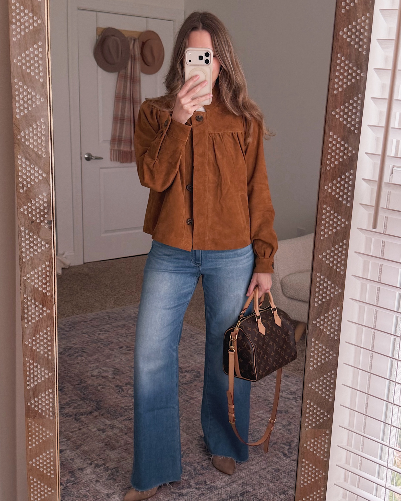 This suede button-down jacket from the Nordstrom Anniversary NSale is giving all the fall vibes I needed, and the jeans make it feel so retro-cool! 

 #LTKmomlife #LTKOver40 #LTKSaleAlert