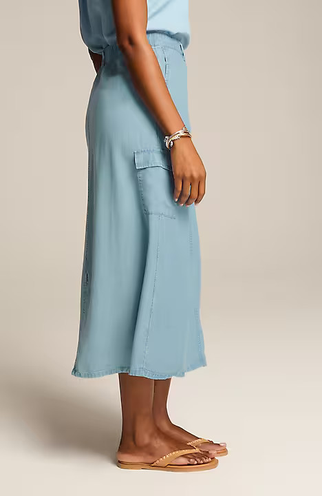 Indigo Tencel™ Lyocell Cargo Maxi Skirt | J. Jill