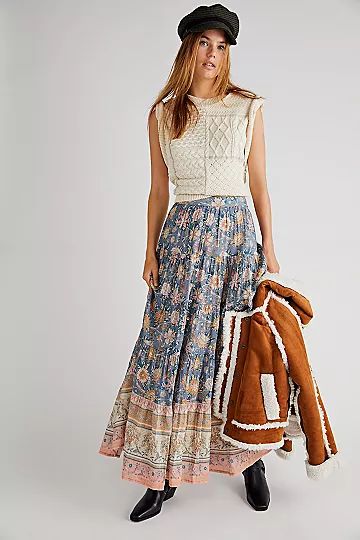 Spell Mossy Button Through Maxi Skirt | Free People (Global - UK&FR Excluded)