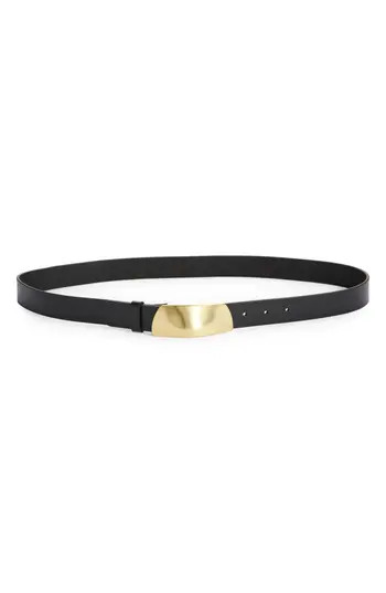Madewell Organic Hardware Leather Belt in True Black at Nordstrom Rack, Size Small | Nordstrom Rack
