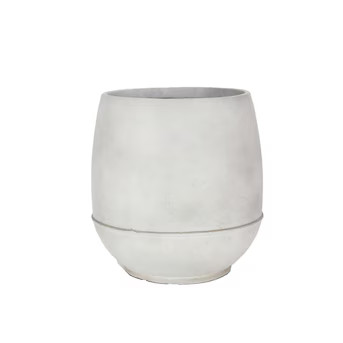 Origin 21 10.75-in W x 14-in H Gray Mixed/Composite Contemporary/Modern Indoor/Outdoor Planter | Lowe's