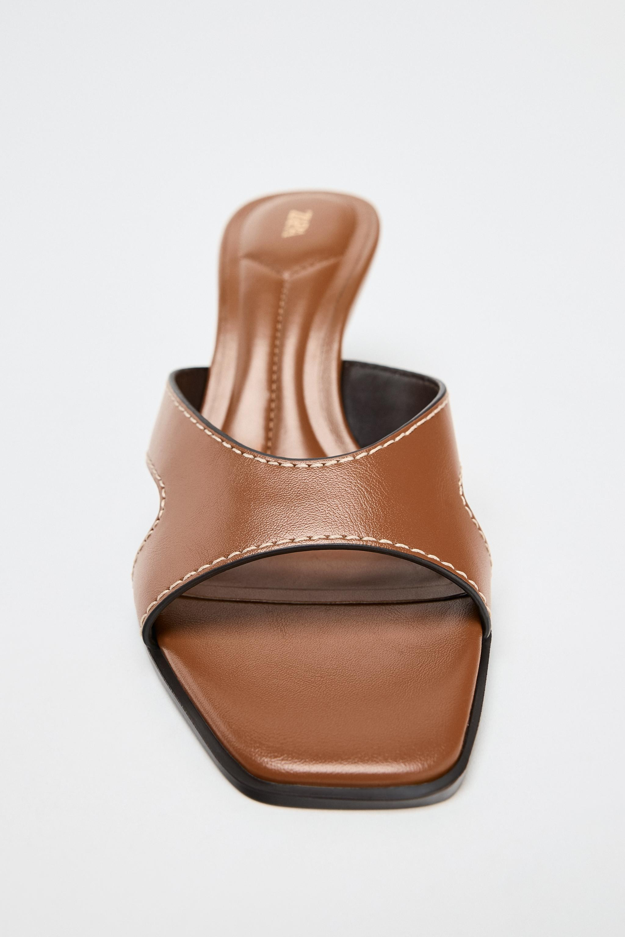 STITCHED HEEL SANDALS | Zara US