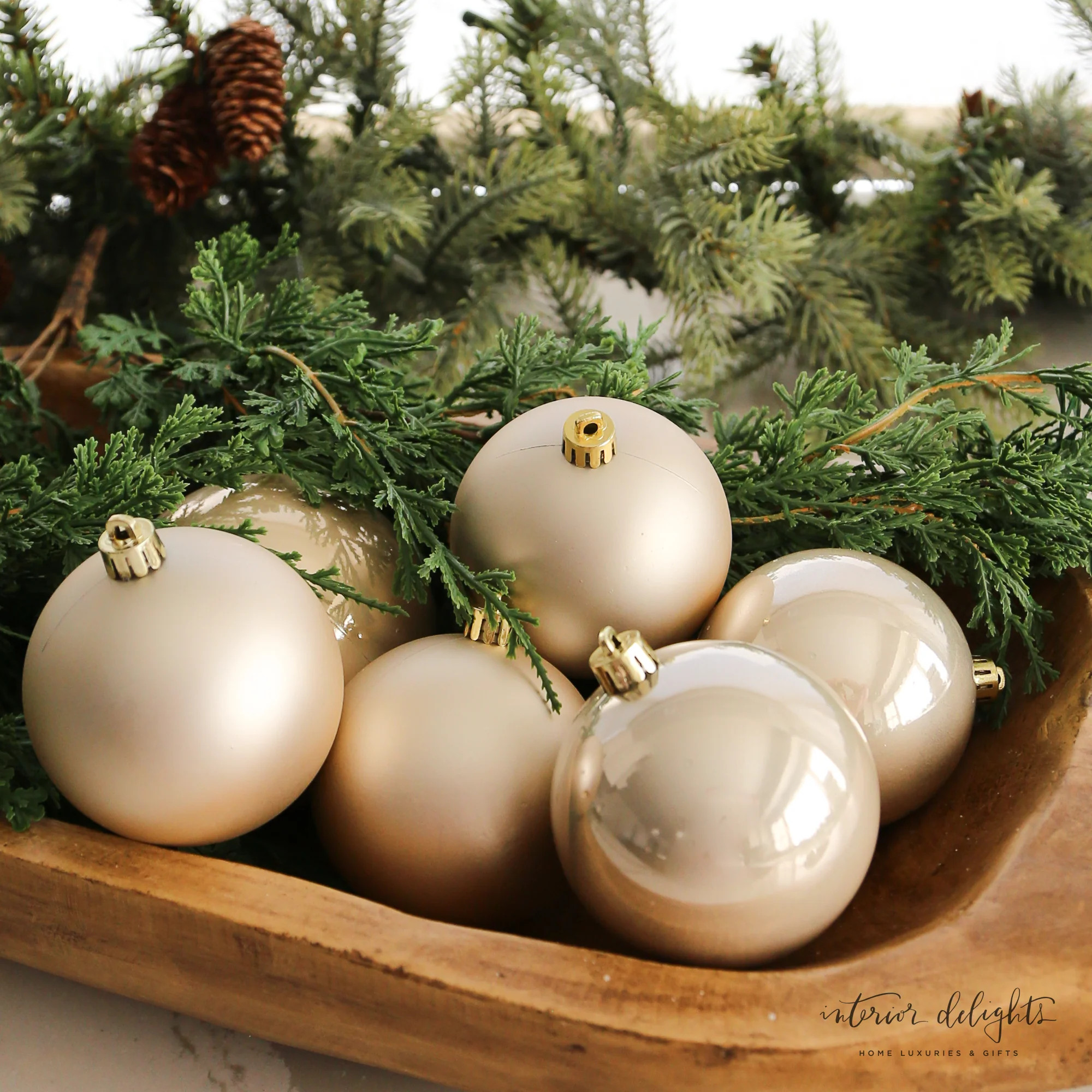 VOLUME BUY 3" Pearly Shatterproof Ornaments Set of 24 | Interior Delights