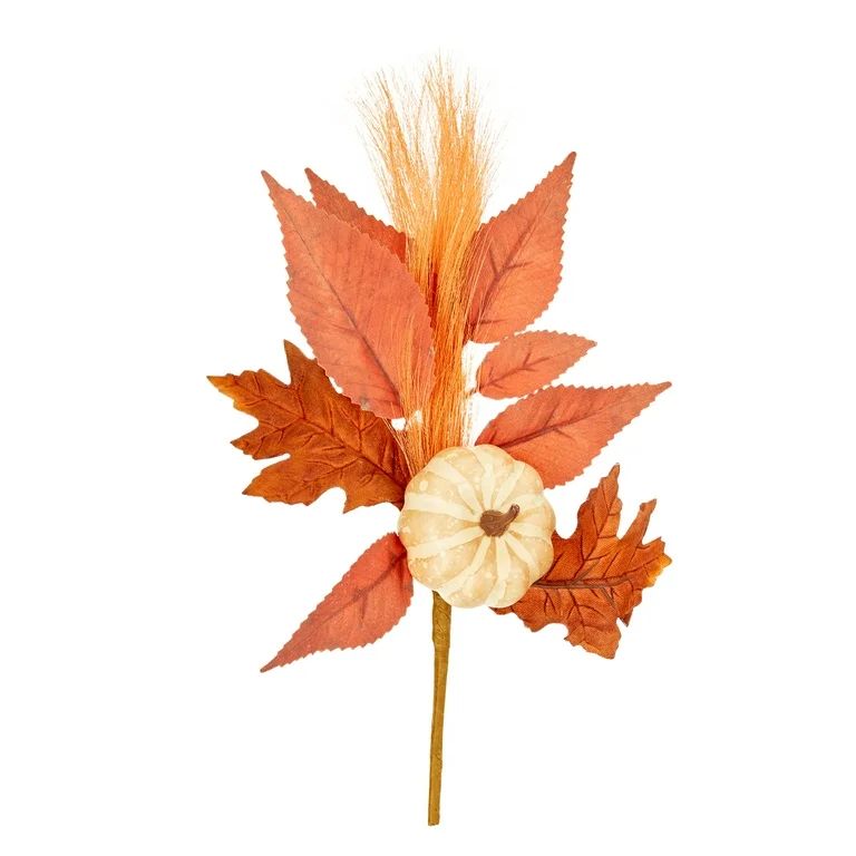 Harvest Orange Fall Leaf Pick Decor by Way To Celebrate | Walmart (US)