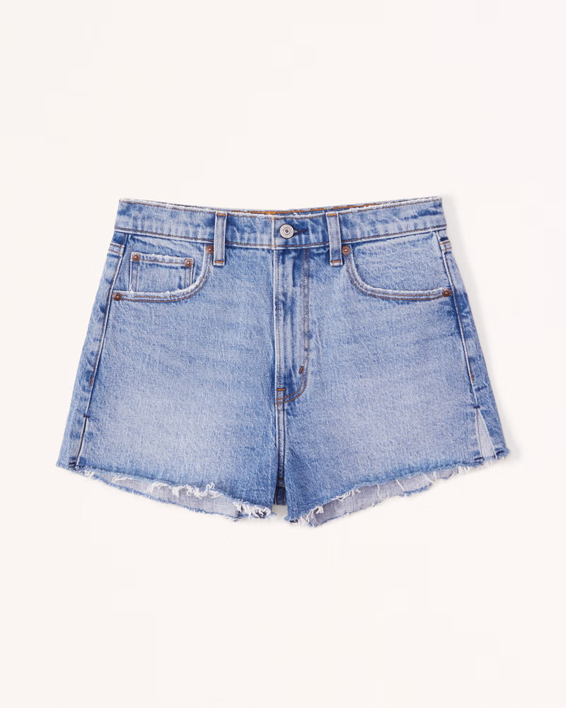 Women's High Rise Mom Shorts | Women's New Arrivals | Abercrombie.com | Abercrombie & Fitch (US)