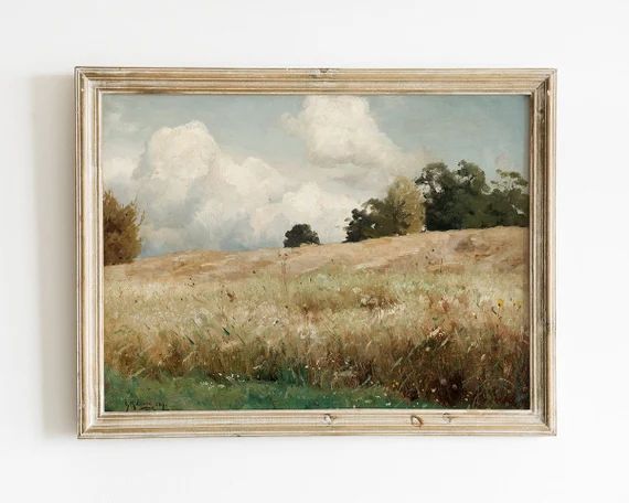 Read the full title
    Wheat Field Landscape Art, PRINTABLE Farm Field Landscape Painting, Vinta... | Etsy (US)