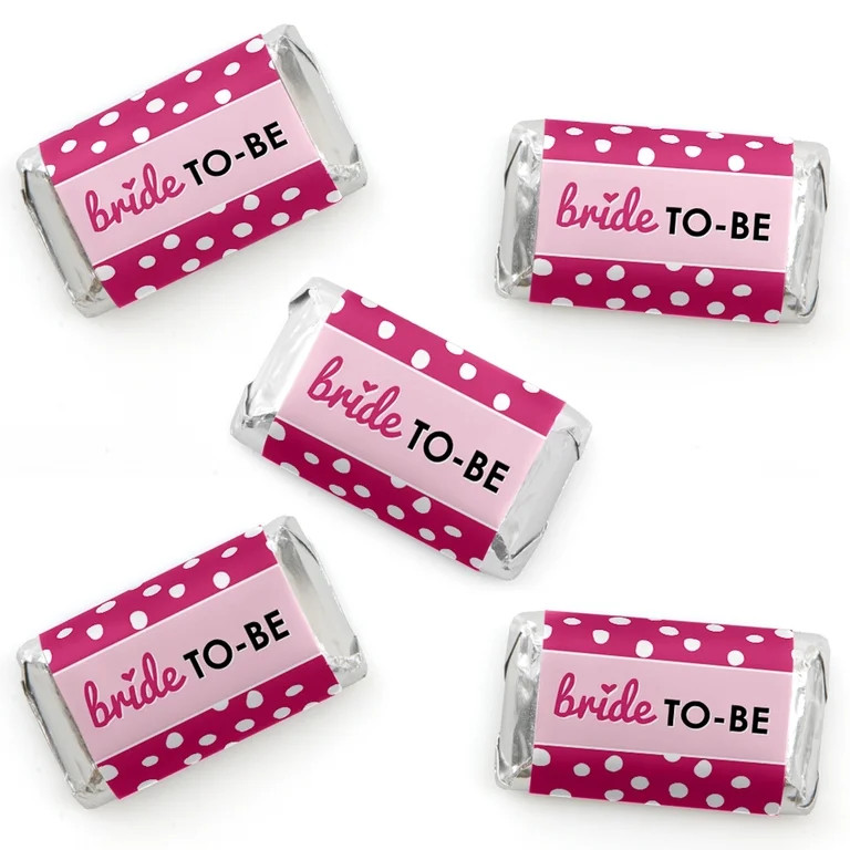 Bride-To-Be - Mini Candy Bar Wrapper Stickers - Bridal Shower or Classy Bachelorette Party Small ... | Walmart (US)