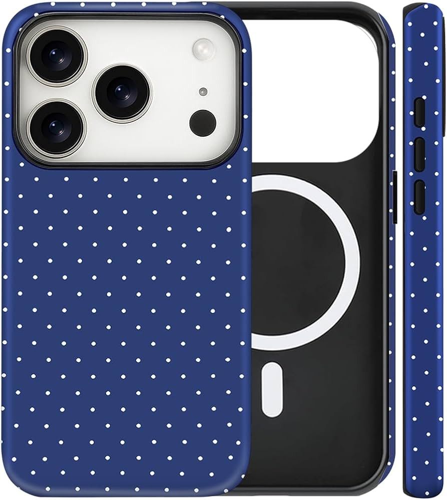 Magnetic for iPhone 17 Pro Max Case Cute Polka Dot Phone Case, Shockproof Slim TPU and Hard PC Pr... | Amazon (US)