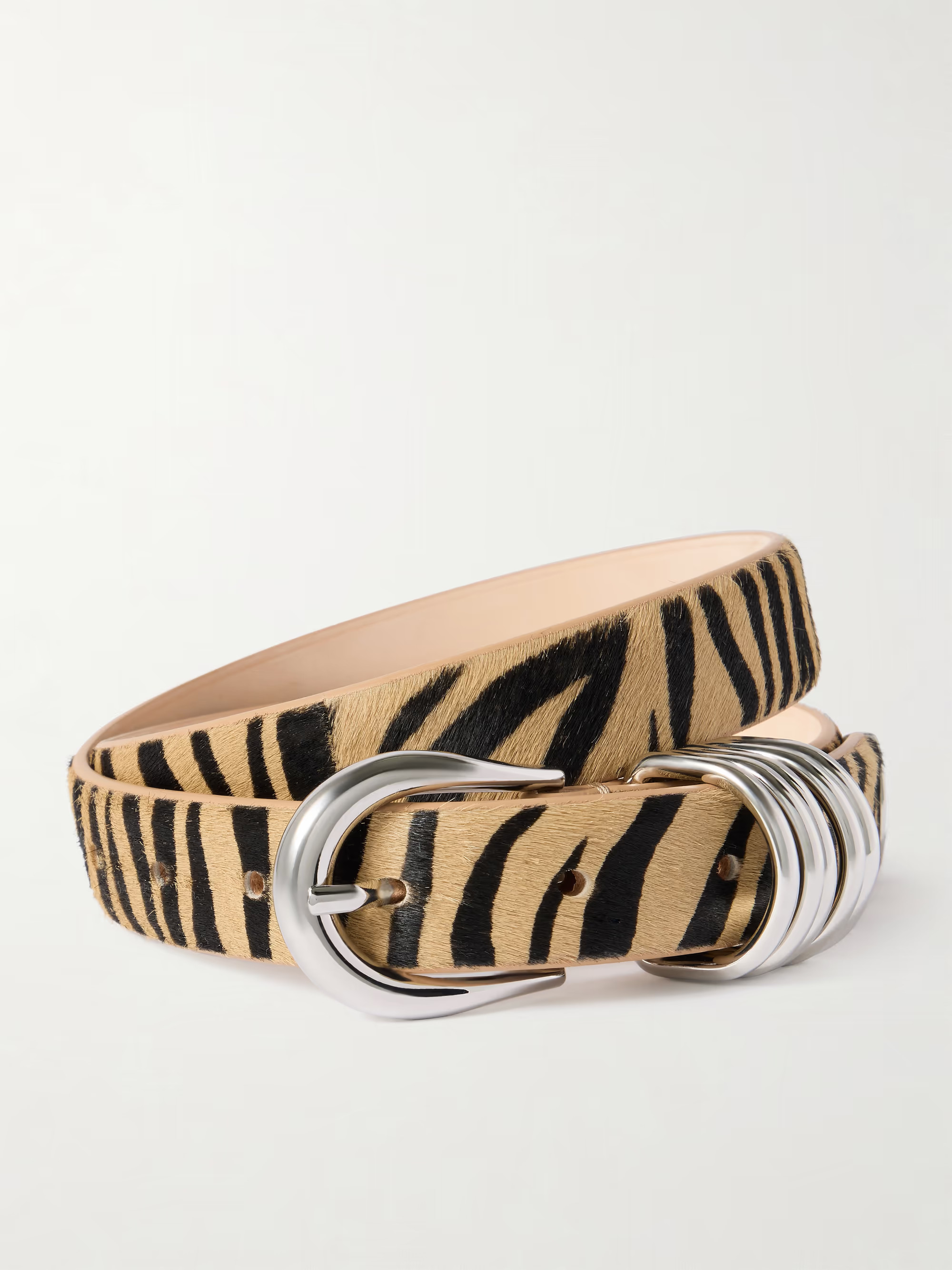 Hollyhock zebra-print calf hair belt | NET-A-PORTER (US)