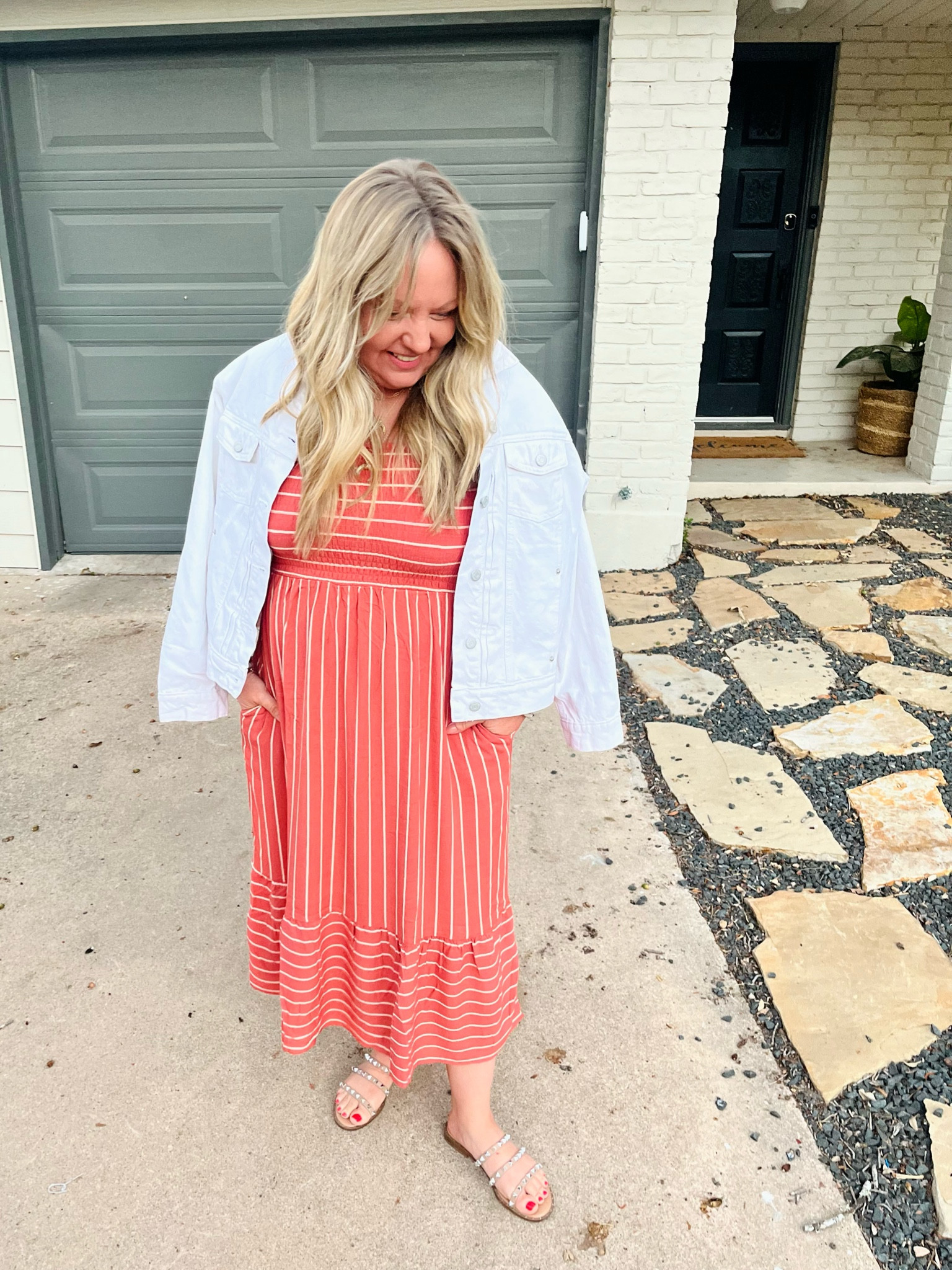 Medium dress; large jacket

#LTKSeasonal #LTKunder50 #LTKsalealert