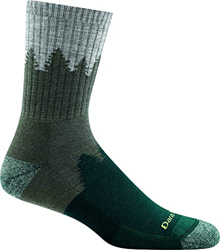 Darn Tough Men's Number 2 Micro Crew Midweight with Cushion Sock (Style 1974) - Green, Large | Amazon (US)