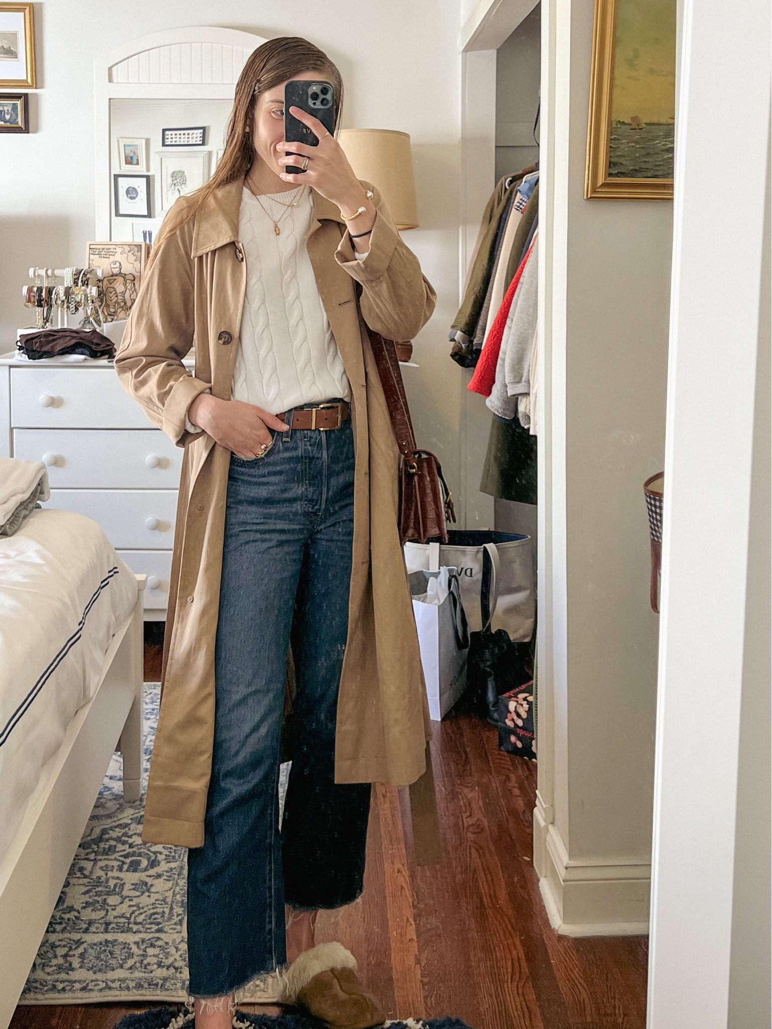 Everlane drape store trench coat