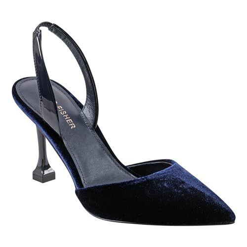 Marc Fisher Women's HADYA Pump, Navy Velvet 400, 5 | Amazon (US)