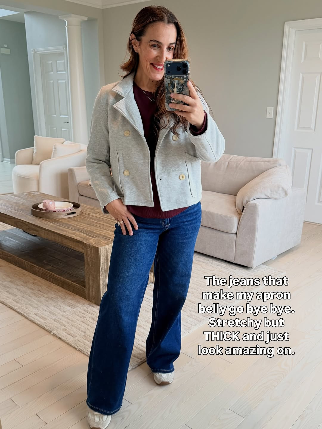 Wearing a medium in the tops. For the jeans you can size down 1-2 sizes. 
#amazonmusthaves #amazonfashion #affordablefashion 

 #LTKmomlife #LTKOver40 #LTKMidsize