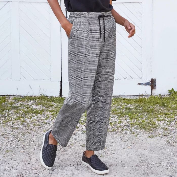 Women's High-Rise Plaid Ankle Length Pull-On Pants - A New Day™ | Target