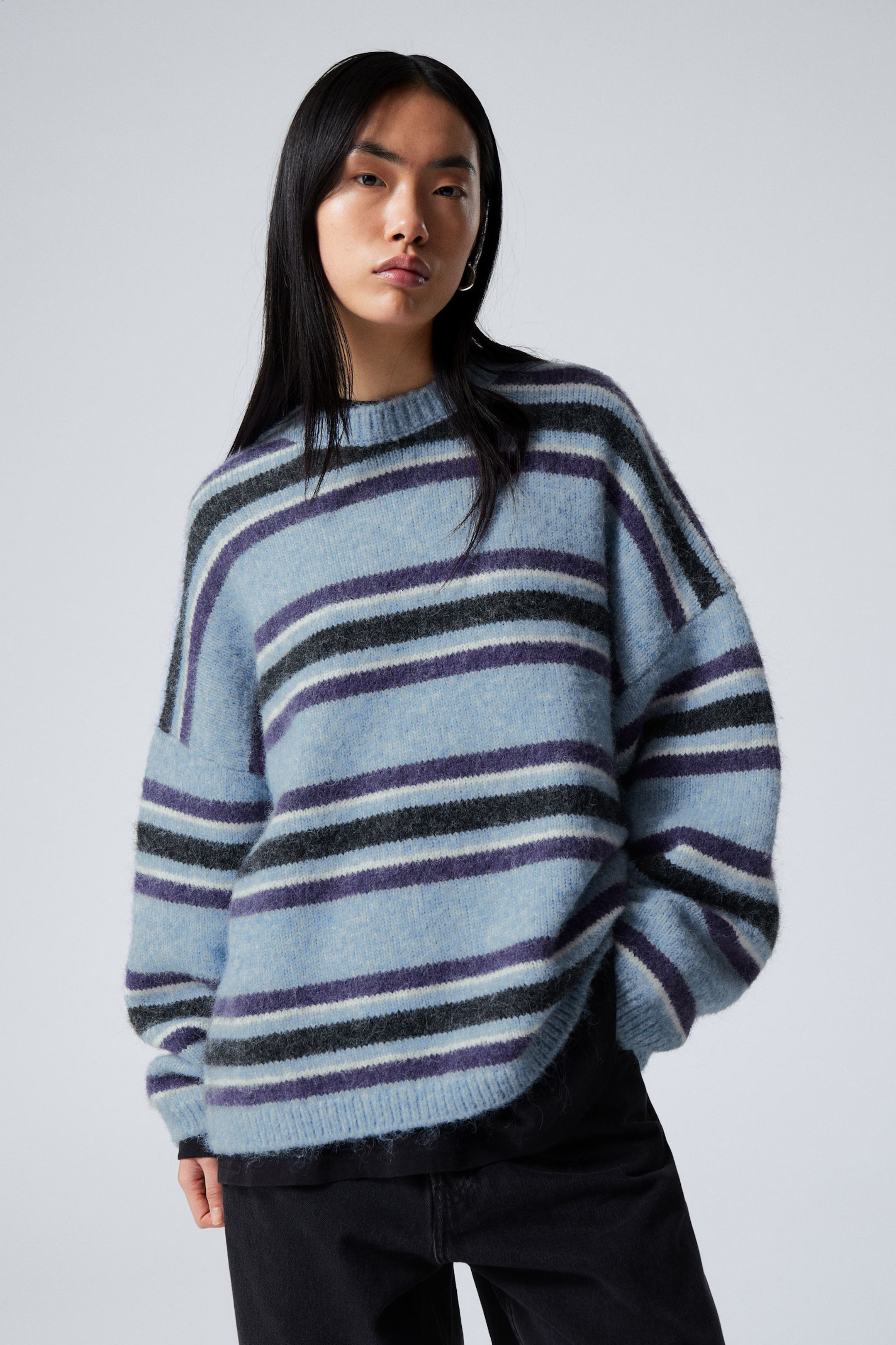 Locker geschnittener graphischer Strickpullover | Weekday
