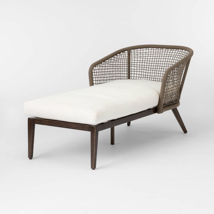 Risley Oversized Rope Patio Chaise Lounge - Linen - Project 62™ | Target