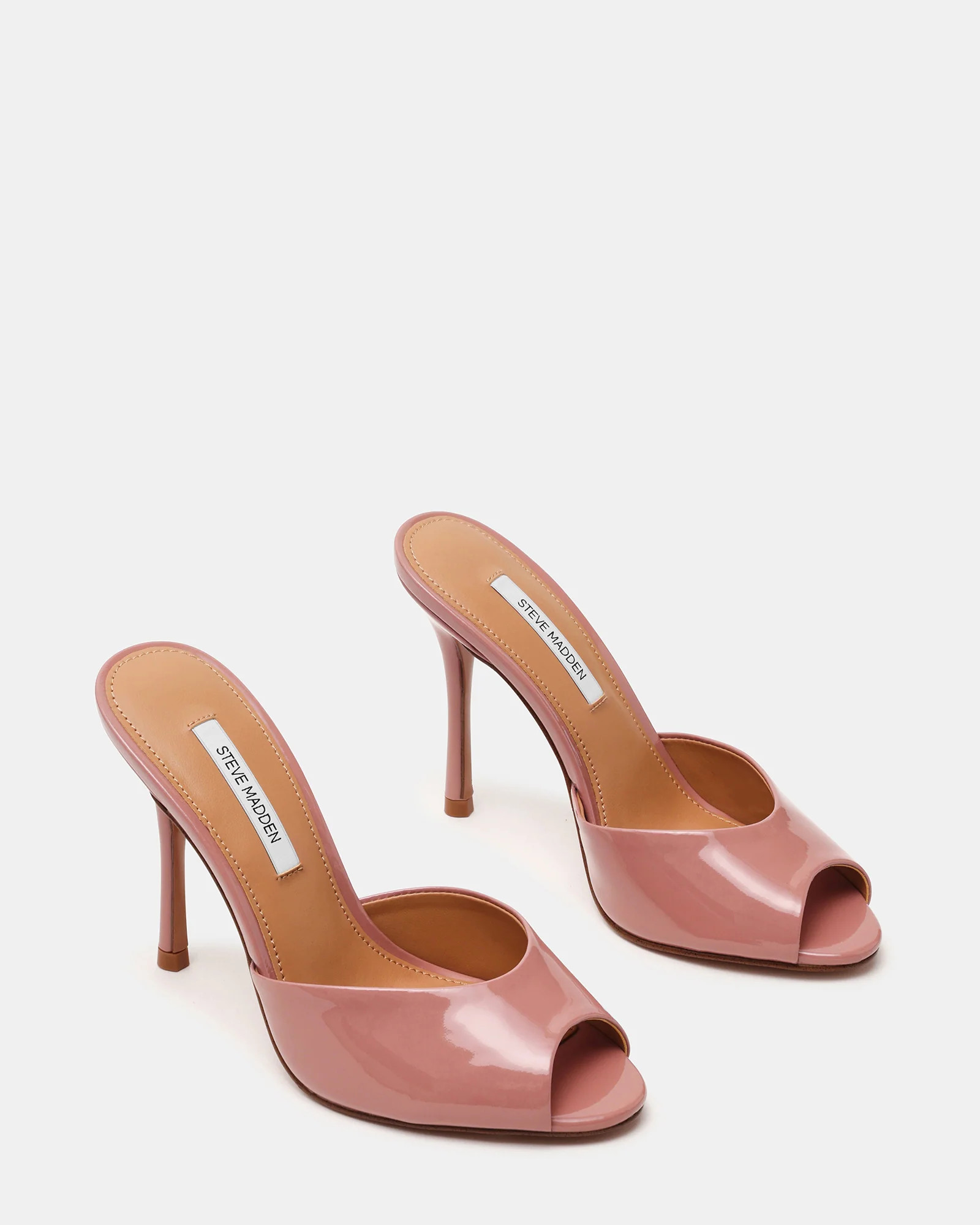 PRIYA Dark Blush Patent Mule Women's Heel | Steve Madden (US)