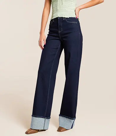Olivia Wide Leg Stretch Cuffed Jean | Buckle