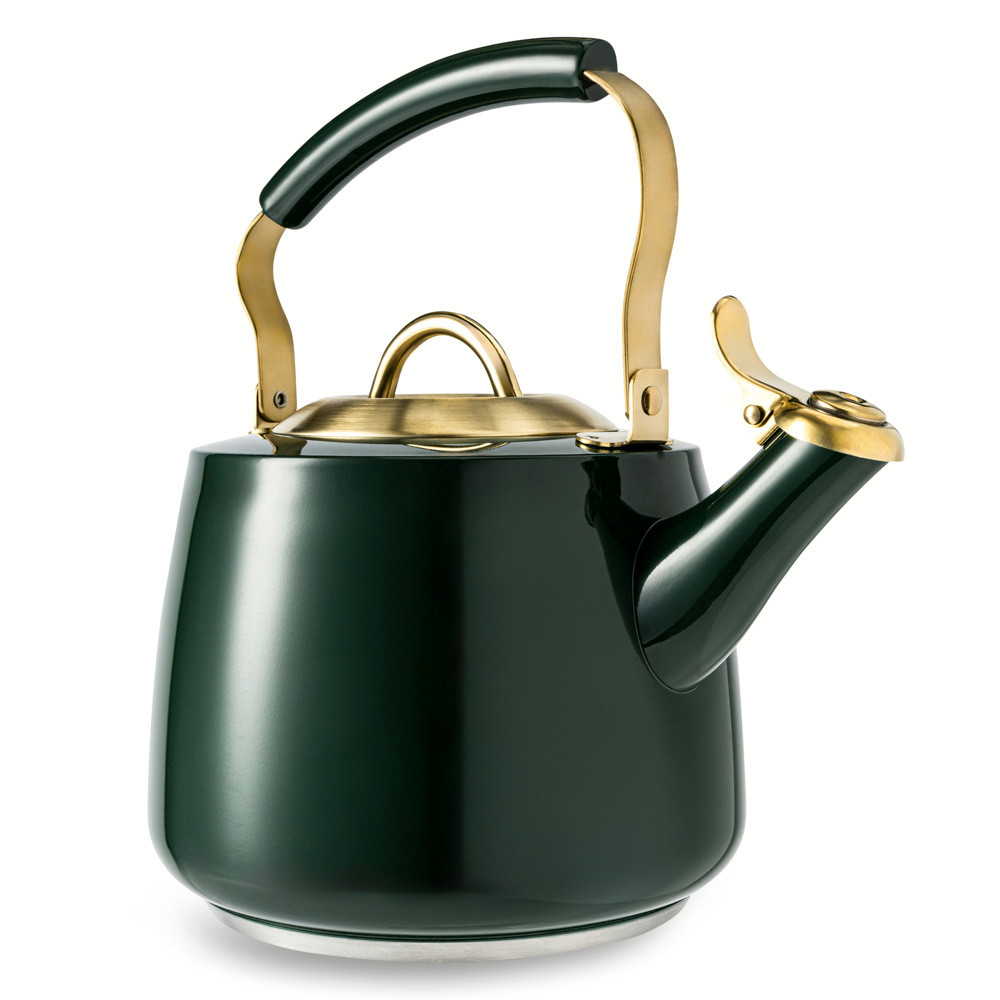 Thyme & Table 1.9QT Stainless Steel Whistling Stovetop Tea Kettle, Green | Walmart (US)