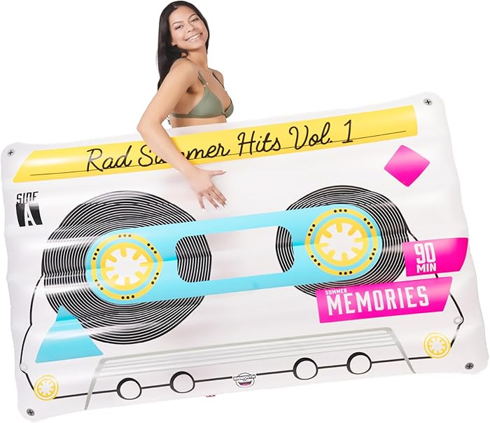 BigMouth Inc. Giant Retro Pool Float, Blow Up Pool Raft, Over 5 Feet Long, Durable Inflatable Sum... | Amazon (US)