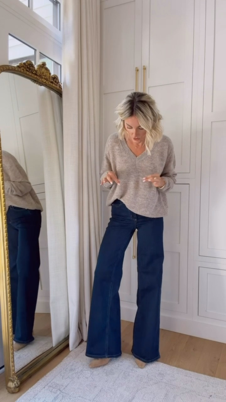 These jeans are so good! They remind me of a higher price point denim brand! They are a great stretchy material and high waisted! 👌🏼 They do run long though! Wearing S/2

Loverly Grey, Target, new arrivals, fall outfit, fall staples, sweater, wide leg jeans

#LTKSeasonal